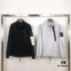 Stone Island 19FW Washed Workwear Metal Half-Zip Windbreaker Jacket for Men and Women
