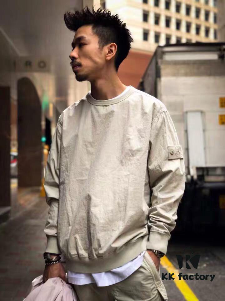 Stone Island 19 Fall/Winter New Arrival Ghost Series Pullover Nylon Lightweight Sweatshirt