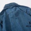 6931a45cccd8ab3d7af98a74 Stone Island Classic Embroidered Logo Patch Denim Shirt Jacket Long Sleeve Cardigan Shirt, Two Colors, M-XXL