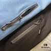 6931a45dccd8ab3d7af98a84 Stone Island Classic Arm Badge Zipper Pocket Terry Crewneck Sweatshirt in Black and Blue
