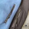 6931a45dccd8ab3d7af98a87 Stone Island Classic Arm Badge Zipper Pocket Terry Crewneck Sweatshirt in Black and Blue