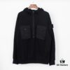 9934# STONE ISLAND GHOST HOODIE Half-Zip Hooded Sweatshirt
