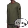 STONE ISLAND 20SS Crew Neck Solid Color Pullover Long Sleeve Lightweight Sweatshirt, Base Layer Top