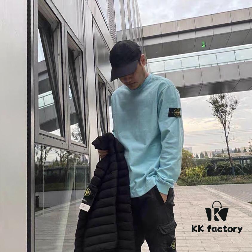 6931a45fccd8ab3d7af98aae STONE ISLAND 20SS Crew Neck Solid Color Pullover Long Sleeve Sweatshirt, Lightweight Fabric, Base Layer