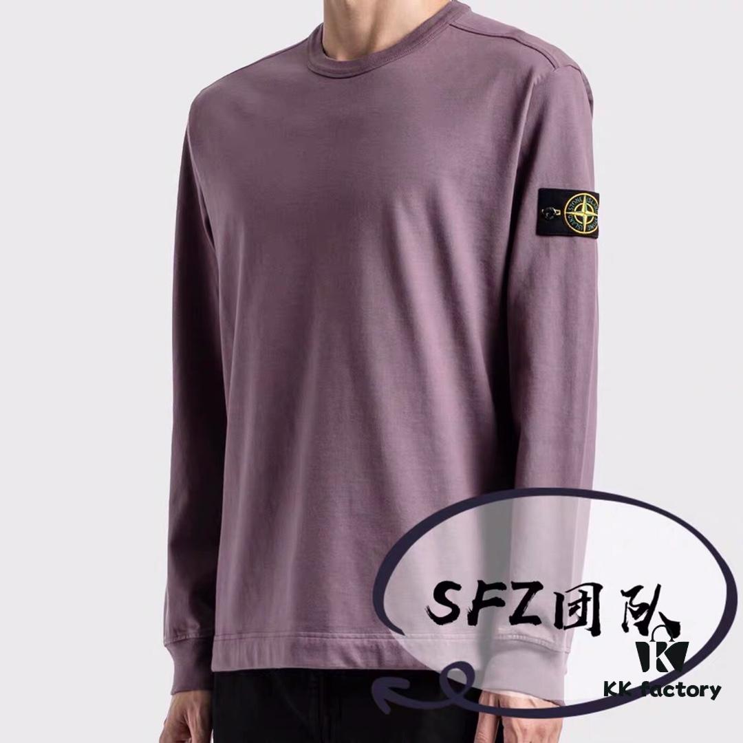 6931a45fccd8ab3d7af98aaf STONE ISLAND 20SS Crew Neck Solid Color Pullover Long Sleeve Sweatshirt, Lightweight Fabric, Base Layer