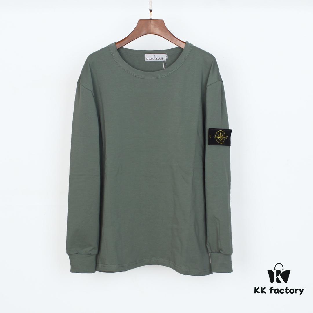 6931a45fccd8ab3d7af98ab1 STONE ISLAND 20SS Crew Neck Solid Color Pullover Long Sleeve Sweatshirt, Lightweight Fabric, Base Layer