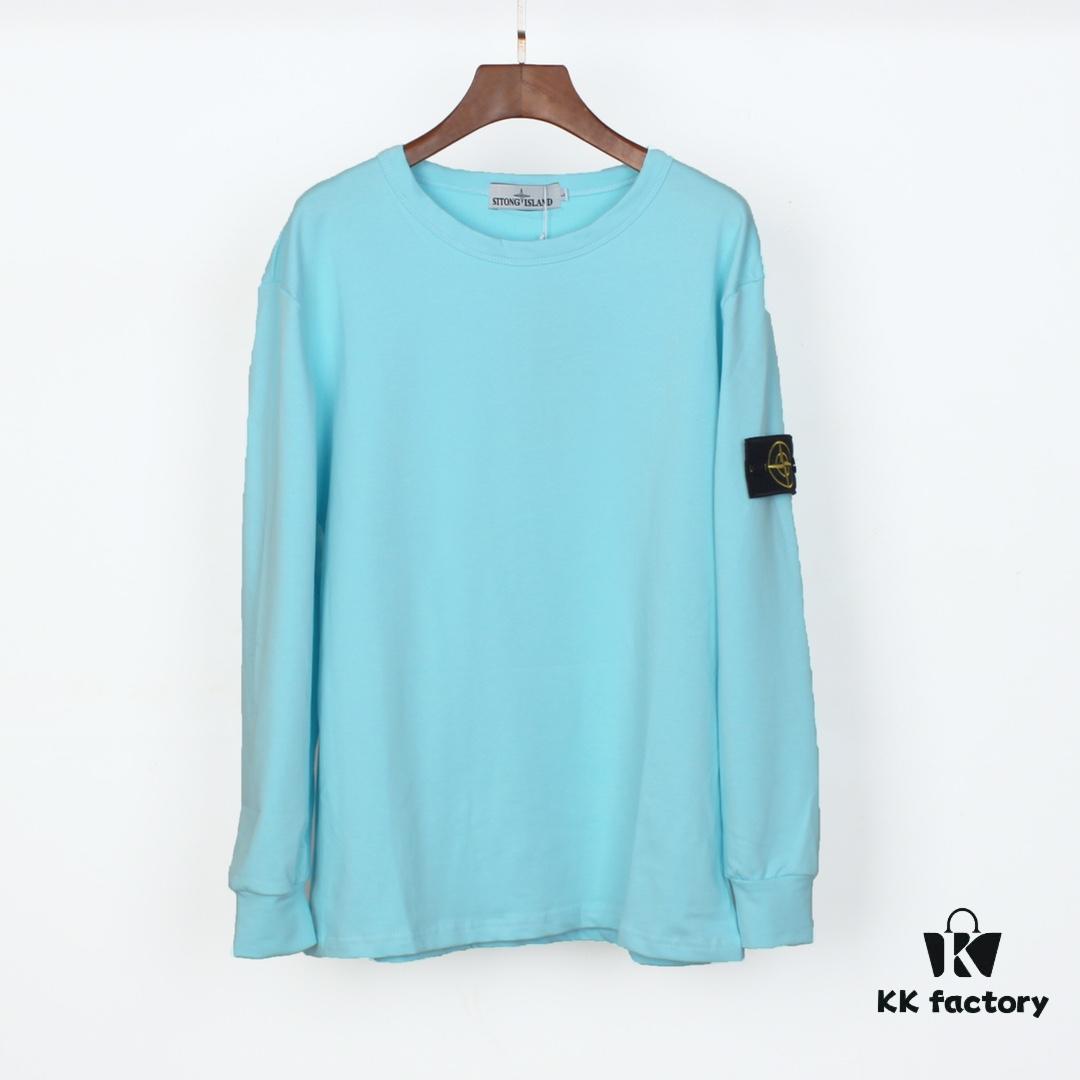 6931a45fccd8ab3d7af98ab2 STONE ISLAND 20SS Crew Neck Solid Color Pullover Long Sleeve Sweatshirt, Lightweight Fabric, Base Layer