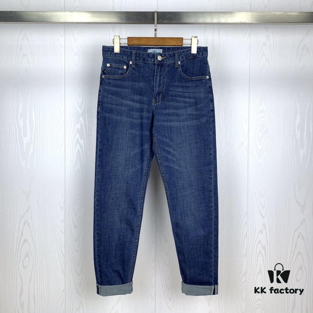 Stone Island Embroidered Compass Logo Washed Jeans