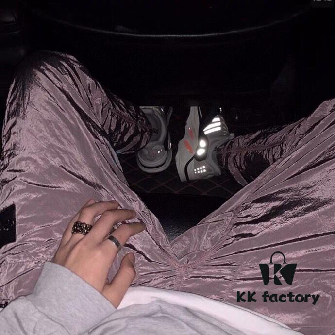 STONE ISLAND Nylon Metallic Casual Tactical Pants with Drawstring Hem