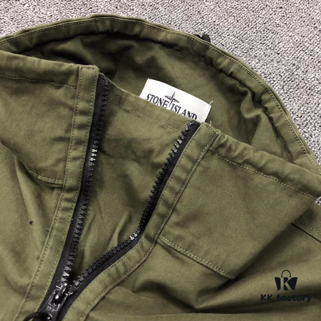Stone Island 19 Fall/Winter Washed Half-Zip Pullover Jacket