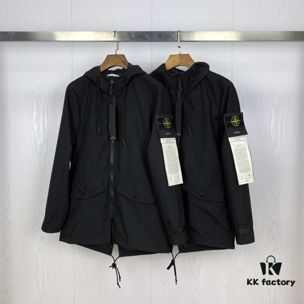 Stone Island Autumn/Winter New Functional Windproof Hooded Jacket Coat with Fish-Tail Design