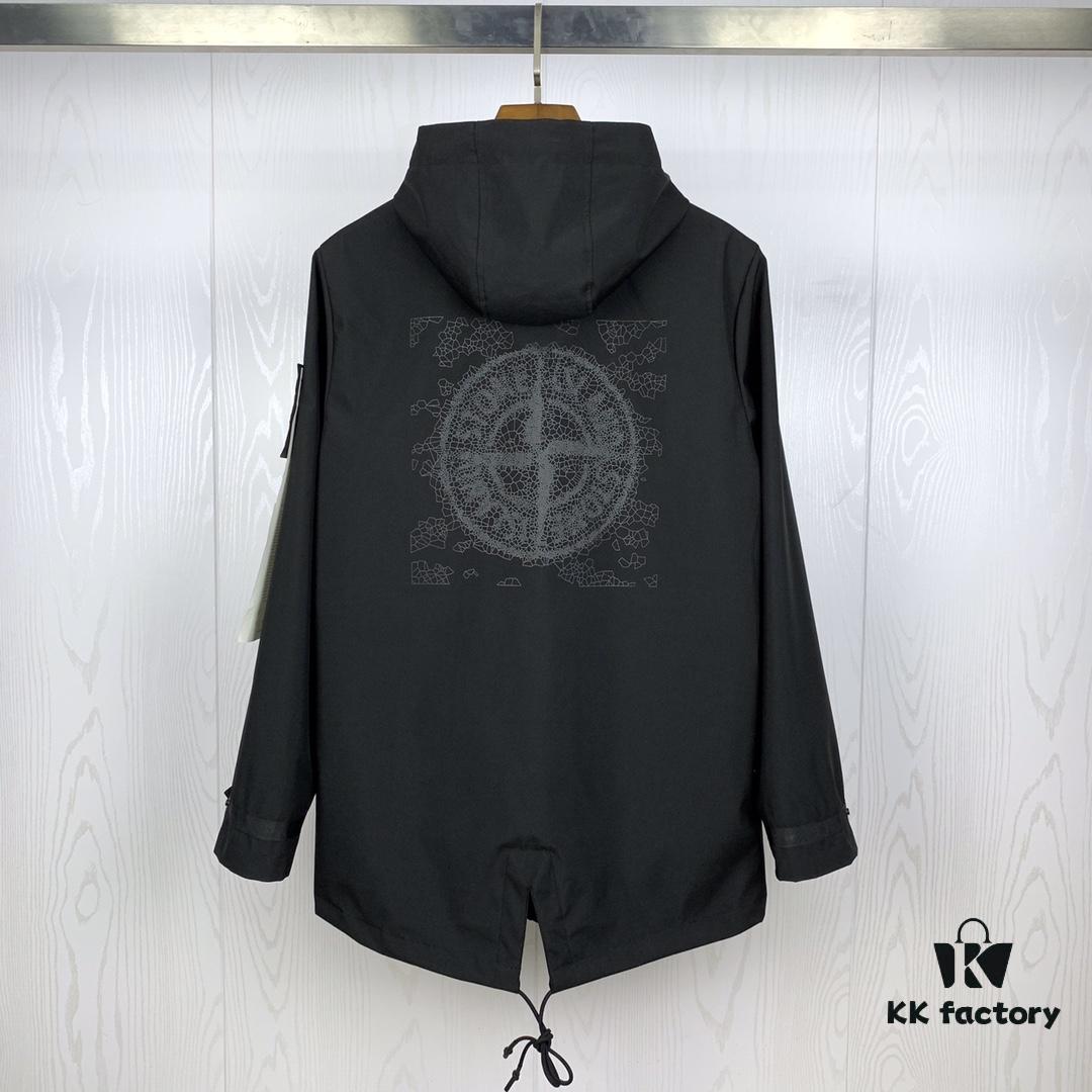 Stone Island Autumn/Winter New Functional Windproof Hooded Jacket Coat with Fish-Tail Design