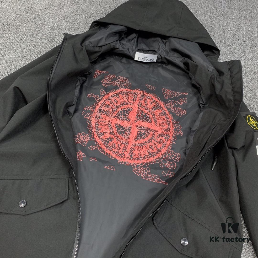 Stone Island Autumn/Winter New Functional Windproof Hooded Jacket Coat with Fish-Tail Design