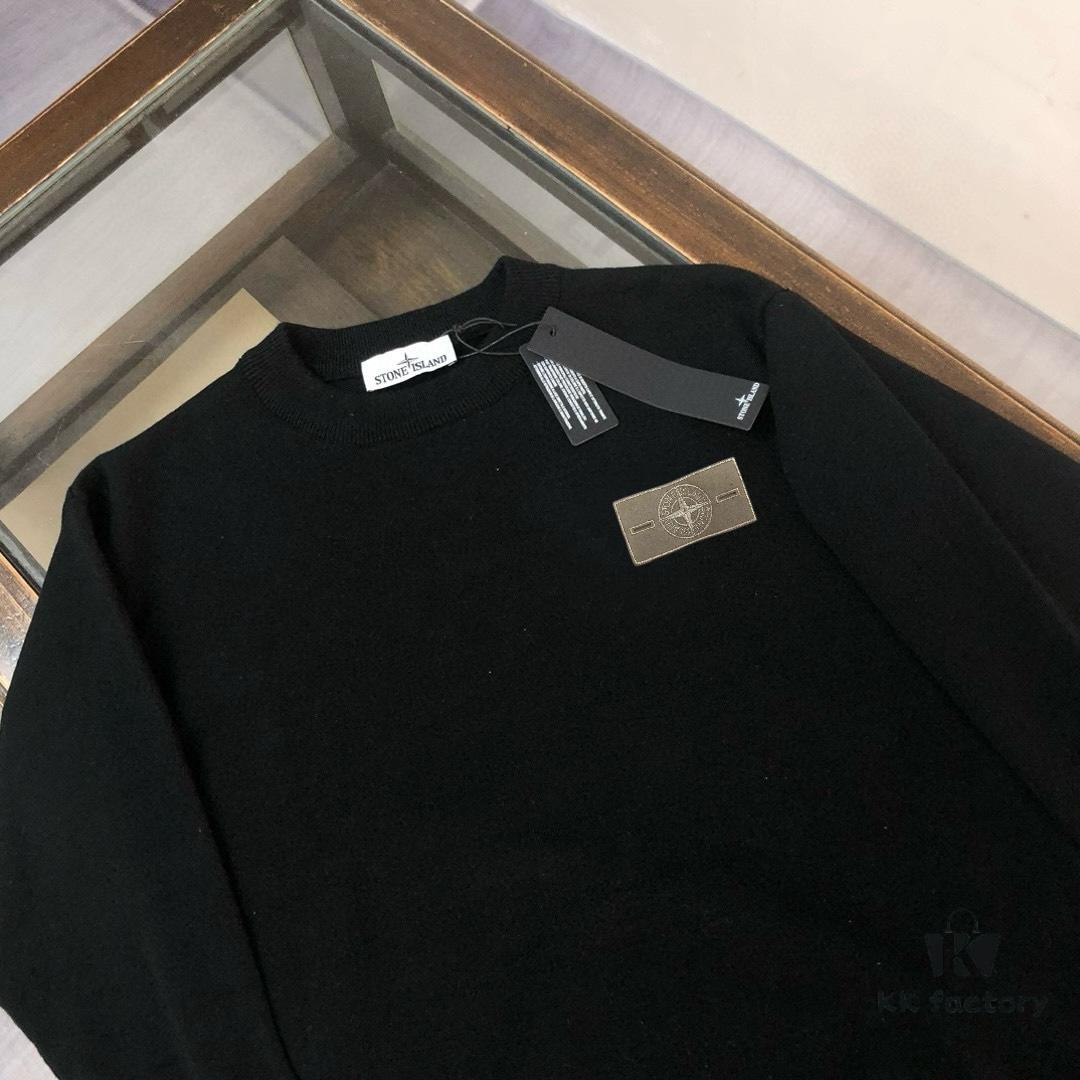 6931a465ccd8ab3d7af98b1a STONE ISLAND Men's Casual Knit Pullover Sweater – Exclusive New Arrival, High-End Custom Design, Urban Style, Classic Round Neck Base Layer with Compass Logo Embroidery