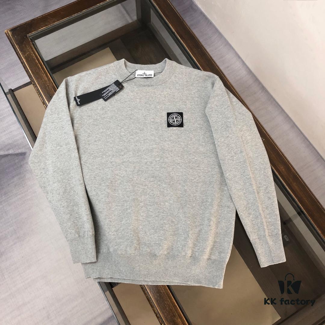 6931a466ccd8ab3d7af98b39 STONE ISLAND Men's Casual Crew-Neck Knit Sweater – Exclusive New Arrival, High-End Custom Design, Urban Style, Minimalist and Elegant Base Layer with Signature Compass Logo Embroidery