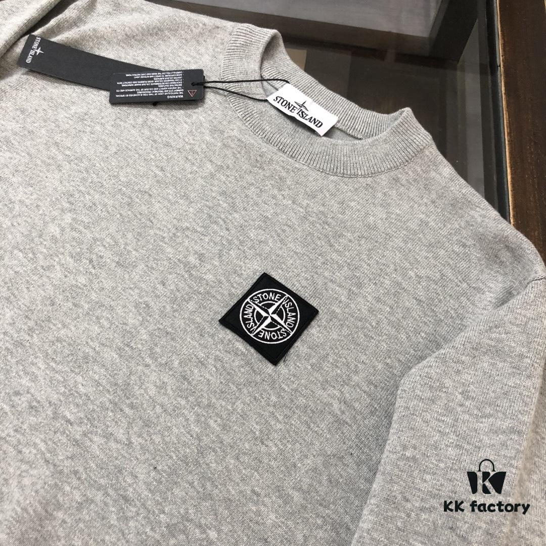 6931a467ccd8ab3d7af98b3b STONE ISLAND Men's Casual Crew-Neck Knit Sweater – Exclusive New Arrival, High-End Custom Design, Urban Style, Minimalist and Elegant Base Layer with Signature Compass Logo Embroidery