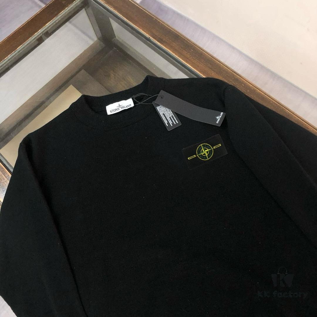 6931a467ccd8ab3d7af98b4b STONE ISLAND Men's Casual Knit Pullover Sweater – Exclusive New Arrival, High-End Custom Design, Urban Style, Classic Minimalist Round Neck Base Layer
