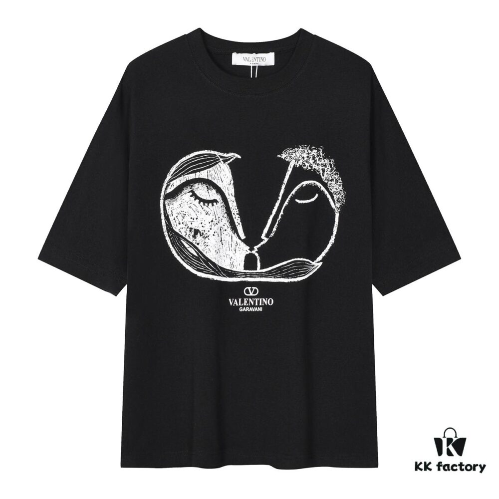 6931a46accd8ab3d7af98b84 VALENTINO Inspired Classic Logo Artwork Solid Color Print T-Shirt, Premium Quality Fabric, Unisex Fashion Style
