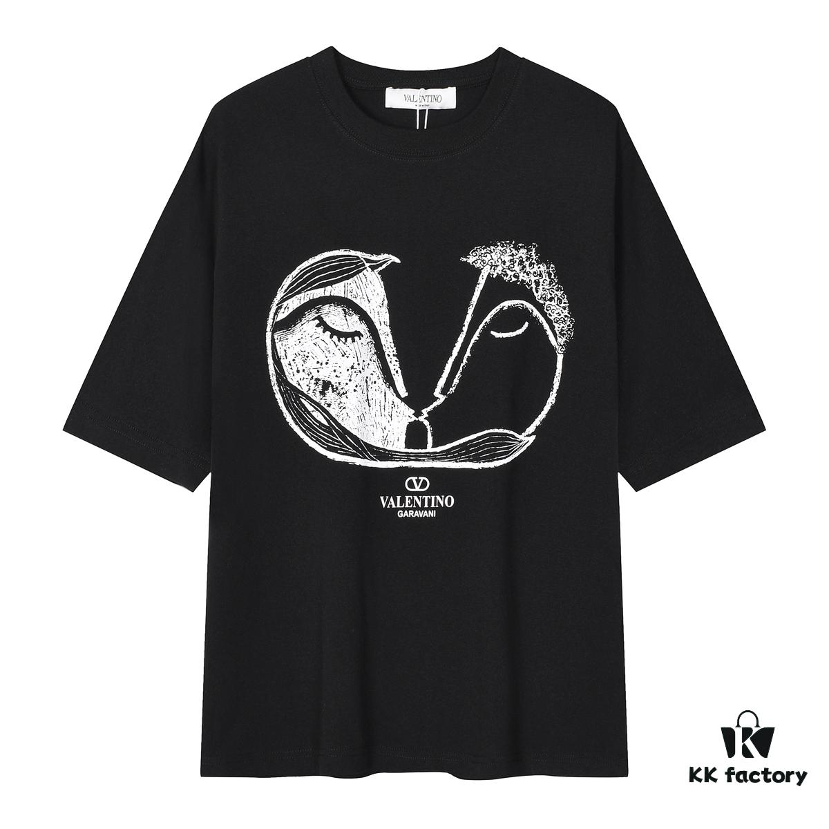 6931a46accd8ab3d7af98b84 VALENTINO Inspired Classic Logo Artwork Solid Color Print T-Shirt, Premium Quality Fabric, Unisex Fashion Style
