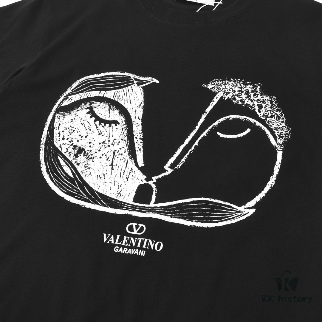 6931a46bccd8ab3d7af98b88 VALENTINO Inspired Classic Logo Artwork Solid Color Print T-Shirt, Premium Quality Fabric, Unisex Fashion Style