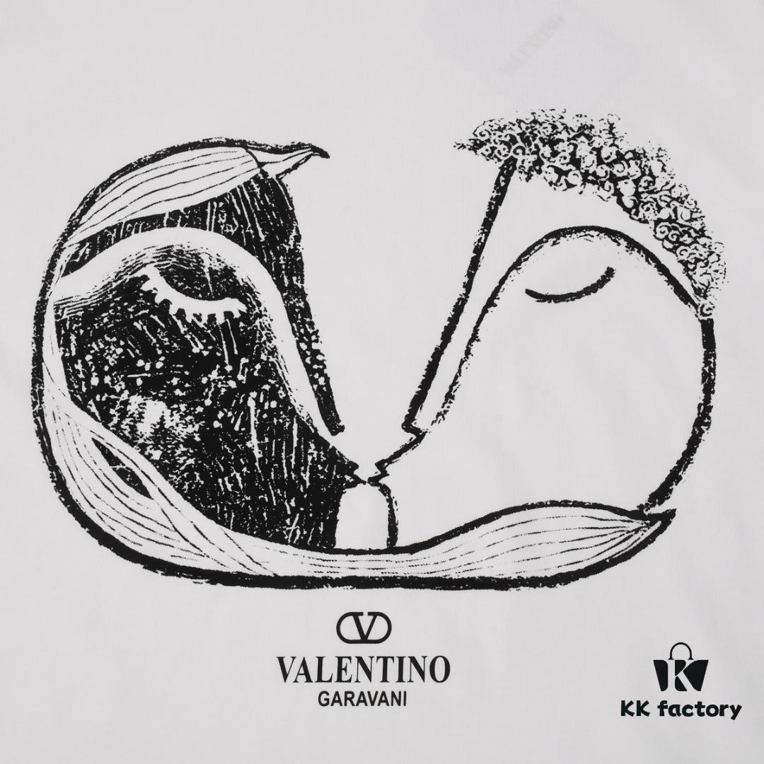 6931a46bccd8ab3d7af98b91 Valentino Inspired Classic Logo Artwork Solid Color Print T-Shirt, Premium Quality Fabric, Unisex Fashion Essential