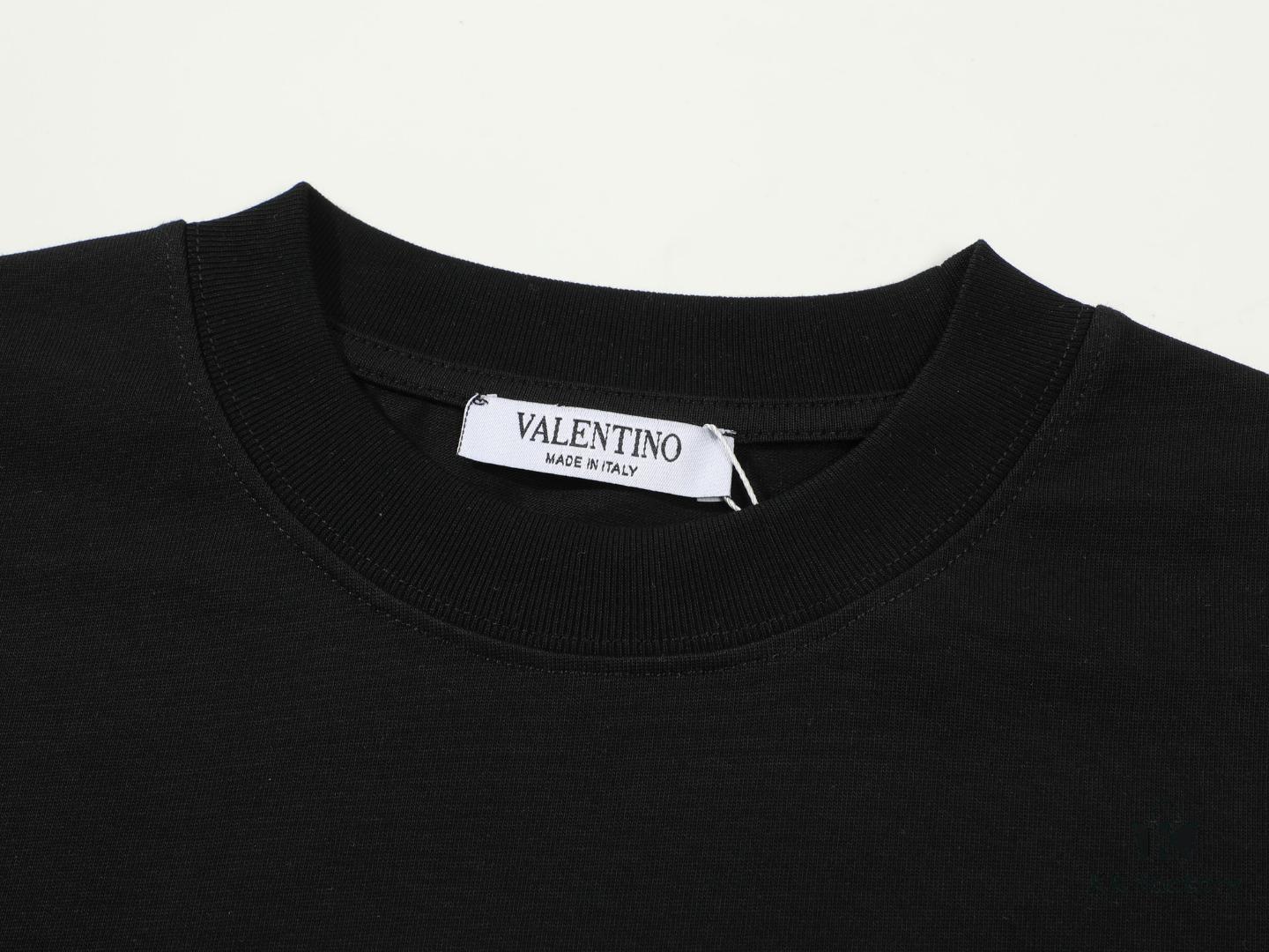 6931a46cccd8ab3d7af98ba1 VALENTINO New 3D Thick Cotton T-Shirt with Flocked Print