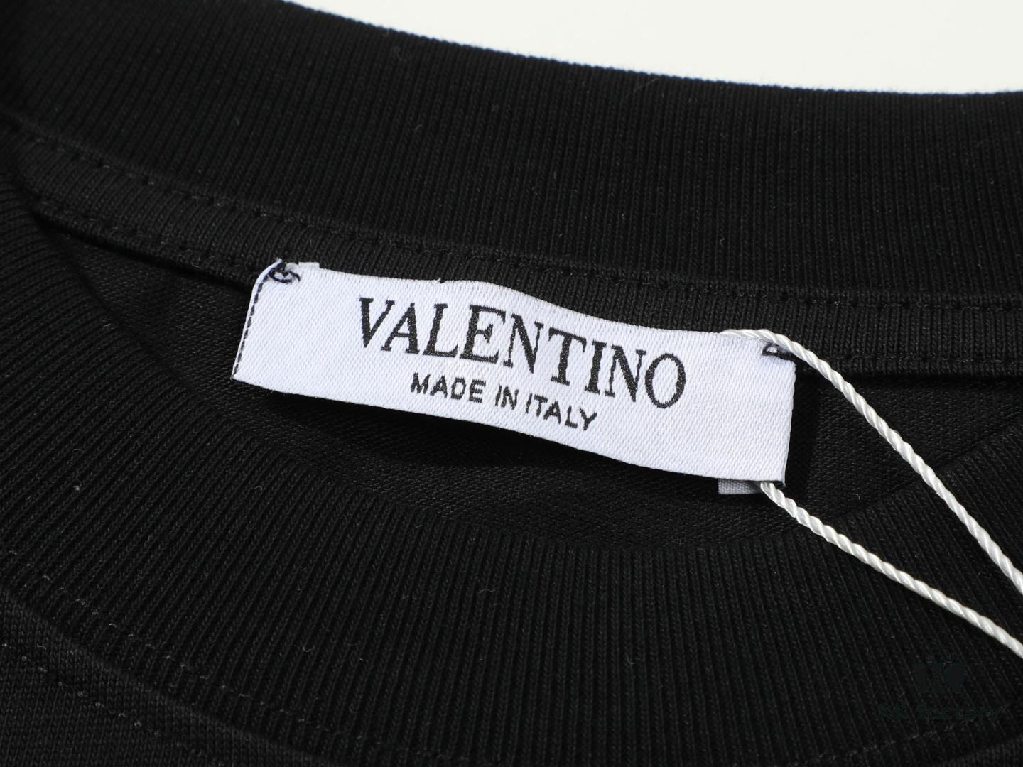 6931a46cccd8ab3d7af98ba5 VALENTINO New 3D Thick Cotton T-Shirt with Flocked Print