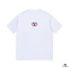 VALENTINO New 3D Thick Cotton T-Shirt with Flocked Print
