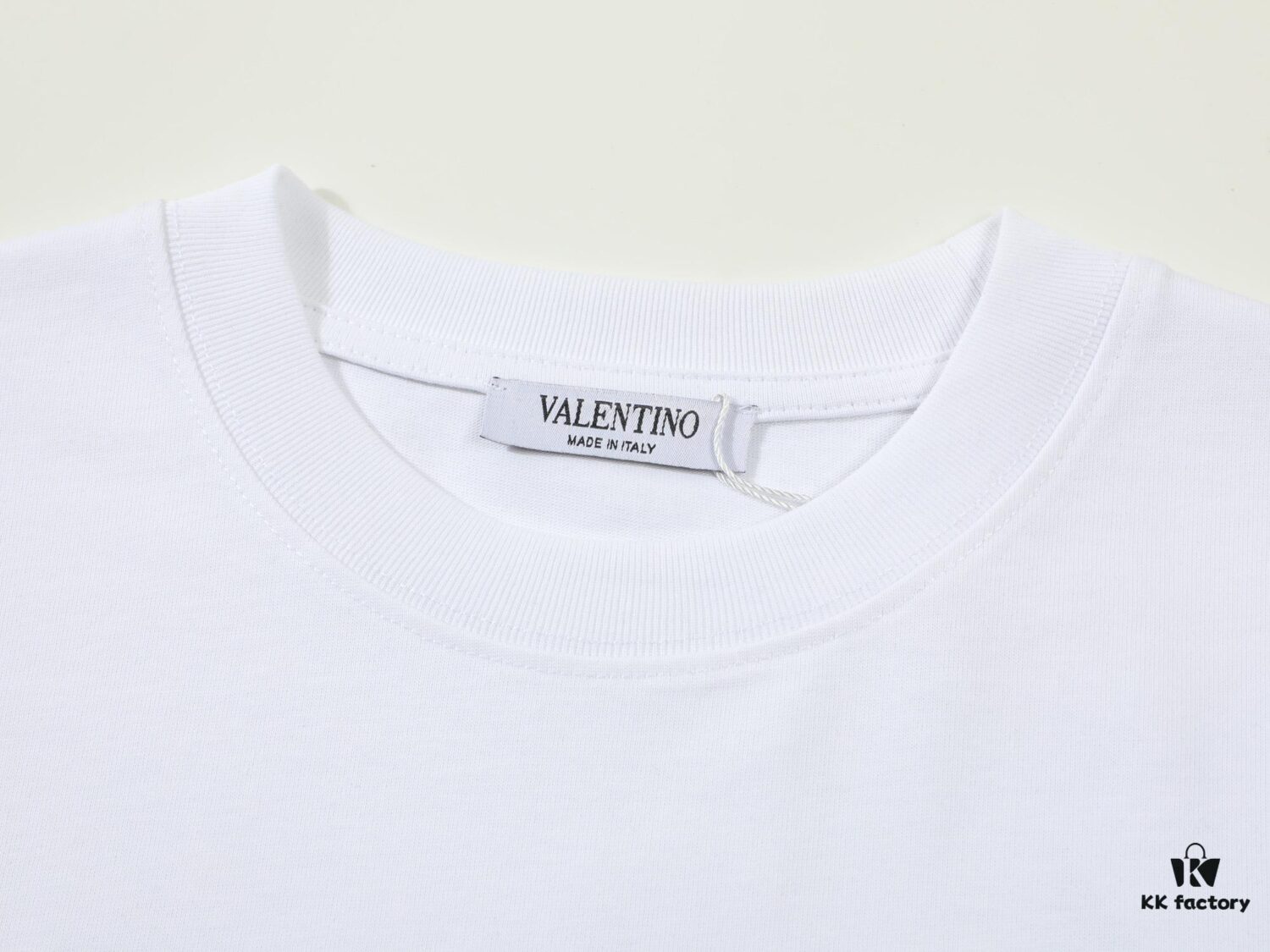 VALENTINO New 3D Thick Cotton T-Shirt with Flocked Print