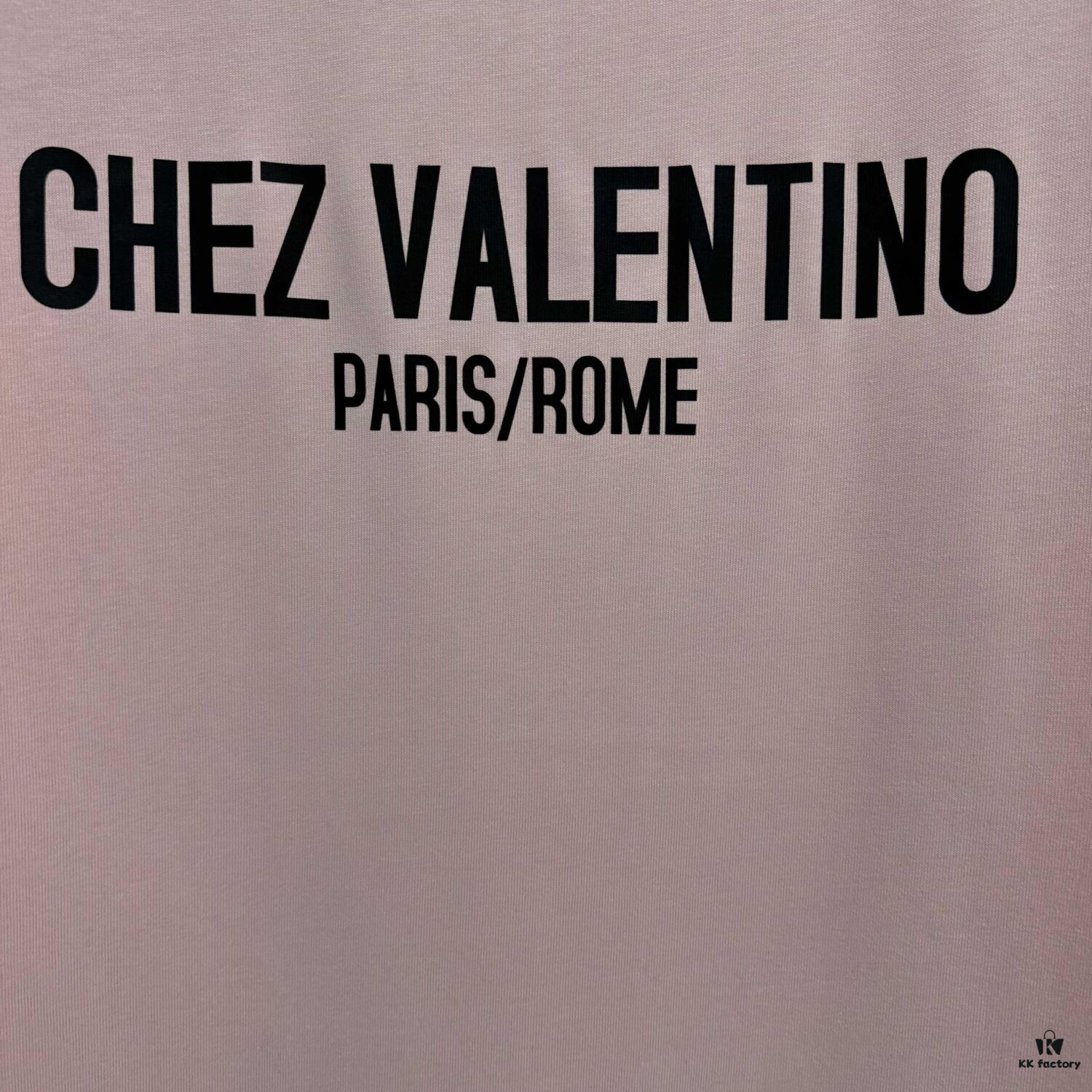 New Valentino 2025 Spring/Summer Short Sleeve T-Shirt Heavyweight Cotton Letter Logo Print