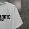 New Valentino 2025 Spring/Summer Short Sleeve T-Shirt Heavyweight Cotton Letter Logo Print