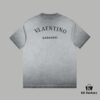 6931a473ccd8ab3d7af98c1c VAL*NTINO Huajia 25SS Spring Collection Flocked Letter Print Short Sleeve T-Shirt