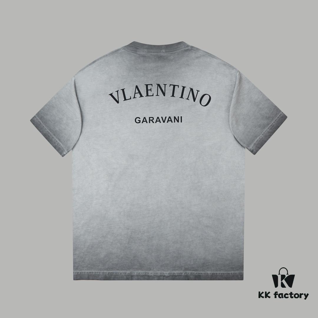 6931a473ccd8ab3d7af98c1c VAL*NTINO Huajia 25SS Spring Collection Flocked Letter Print Short Sleeve T-Shirt