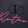 6931a475ccd8ab3d7af98c4e VAL*NTINO Huajia 25SS Spring Collection Flocked Letter Print Short Sleeve T-Shirt