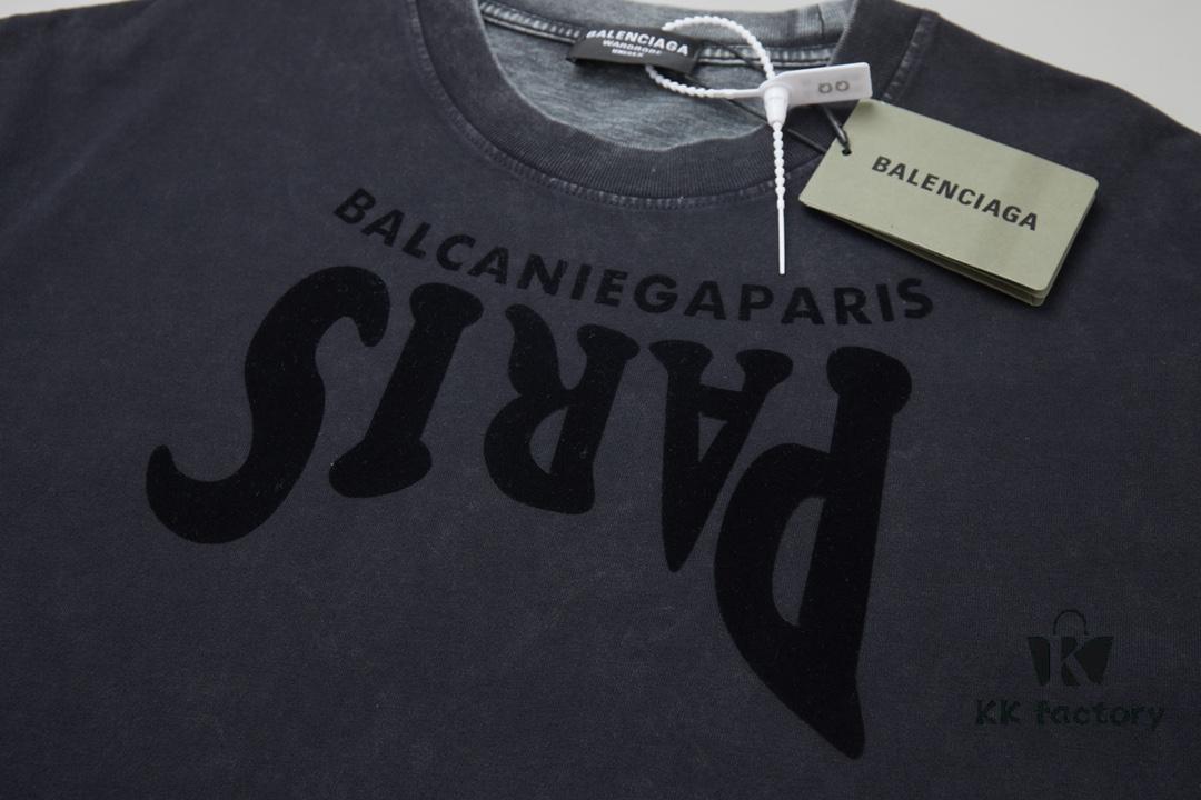 6931a477ccd8ab3d7af98c66 VAL'ENTINO Hua Jia 25SS Spring Collection Flocked Letter Print Short Sleeve T-Shirt