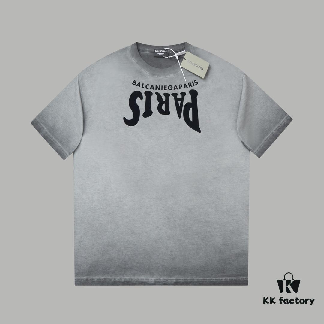 6931a477ccd8ab3d7af98c6c VAL*NTINO Huajia 25SS Spring Collection Flocked Letter Print Short Sleeve T-Shirt