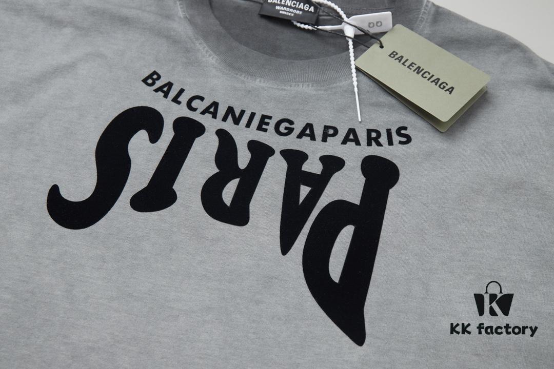 6931a477ccd8ab3d7af98c6f VAL*NTINO Huajia 25SS Spring Collection Flocked Letter Print Short Sleeve T-Shirt