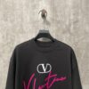 6931a478ccd8ab3d7af98c80 VALENTINO 24FW Pink Handwritten Text 3D Flocking Heavyweight Short Sleeve T-Shirt