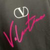 6931a478ccd8ab3d7af98c85 VALENTINO 24FW Pink Handwritten Text 3D Flocking Heavyweight Short Sleeve T-Shirt