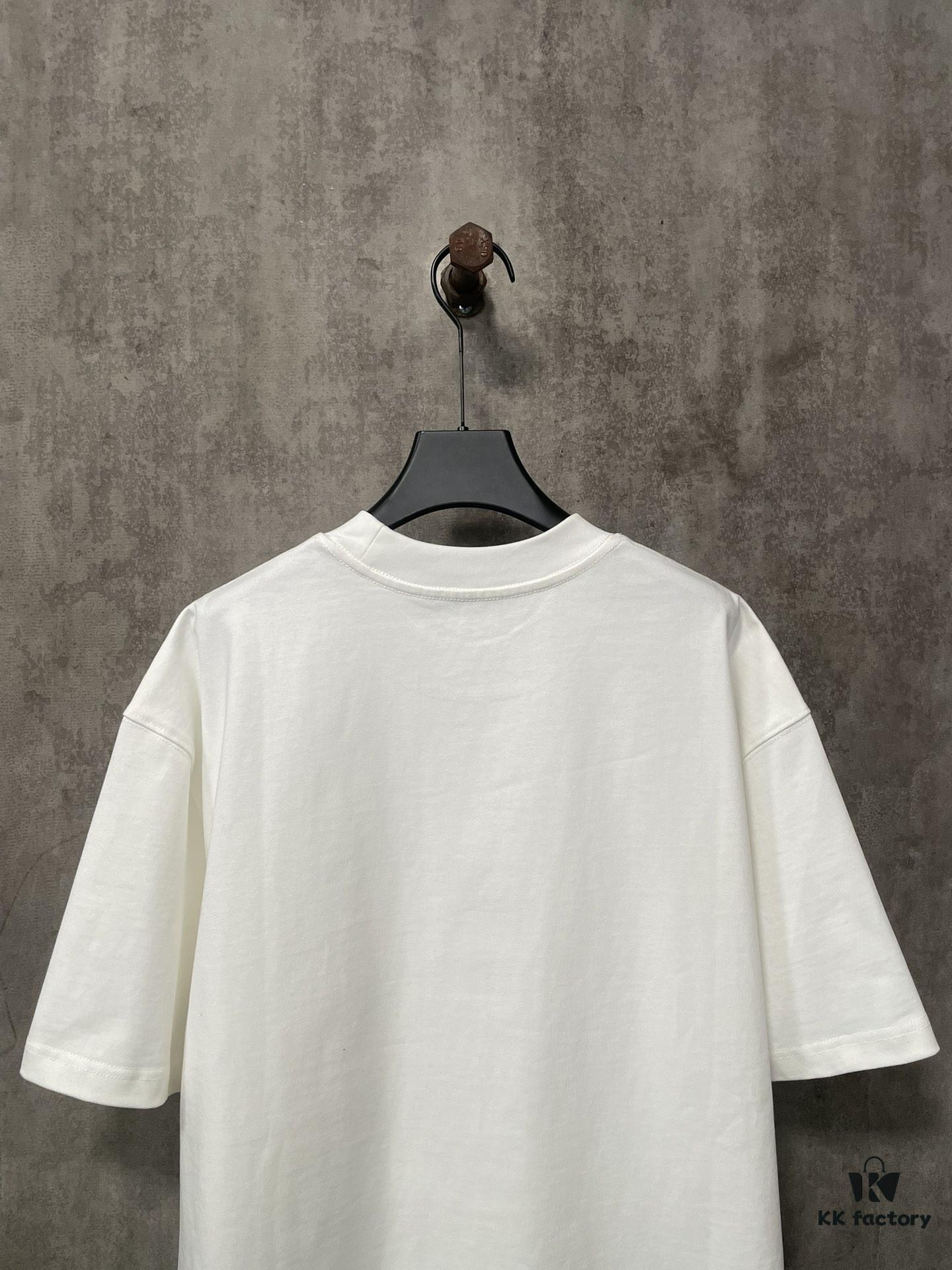 6931a479ccd8ab3d7af98c8c VALENTINO 24FW Pink 3D Flocked Lettering Heavyweight Short Sleeve T-Shirt
