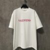 6931a479ccd8ab3d7af98c90 VALENTINO 24SS Latest Collection Flocked Logo Heavyweight Short Sleeve T-Shirt