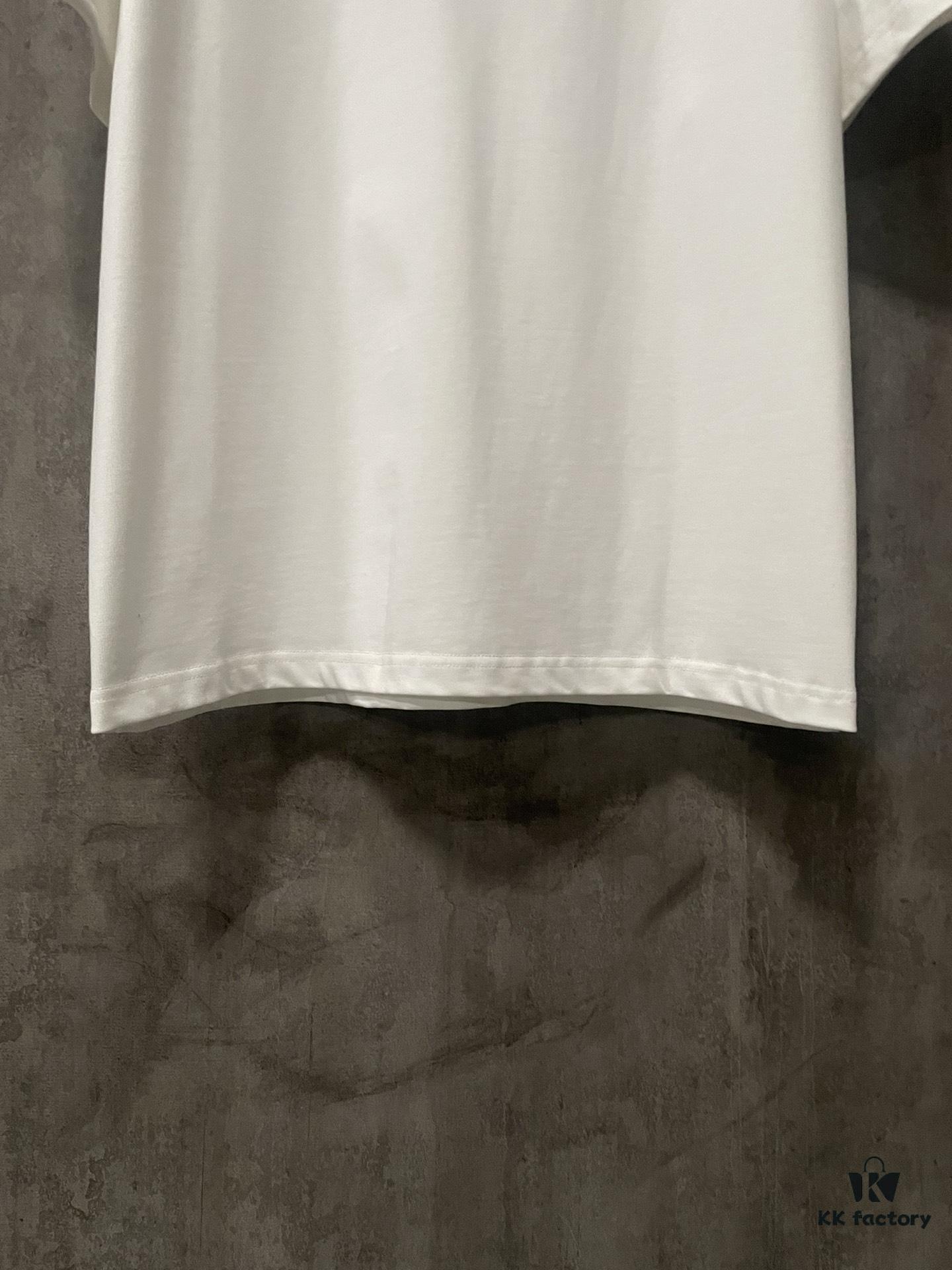6931a479ccd8ab3d7af98c93 VALENTINO 24SS Latest Collection Flocked Logo Heavyweight Short Sleeve T-Shirt
