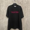 6931a479ccd8ab3d7af98c99 VALENTINO 24SS Latest Collection Flocked Logo Heavyweight Short Sleeve T-Shirt