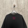 6931a47accd8ab3d7af98c9e VALENTINO 24SS Latest Collection Flocked Logo Heavyweight Short Sleeve T-Shirt