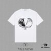 6931a47bccd8ab3d7af98cad VALENTINO Men's and Women's Short Sleeve T-Shirt 2024FW Letter Logo Print Premium 26s Double Yarn 300g Fabric Heavyweight Custom Ribbed Jersey Dyed-to-Match Trims Three Labels Included