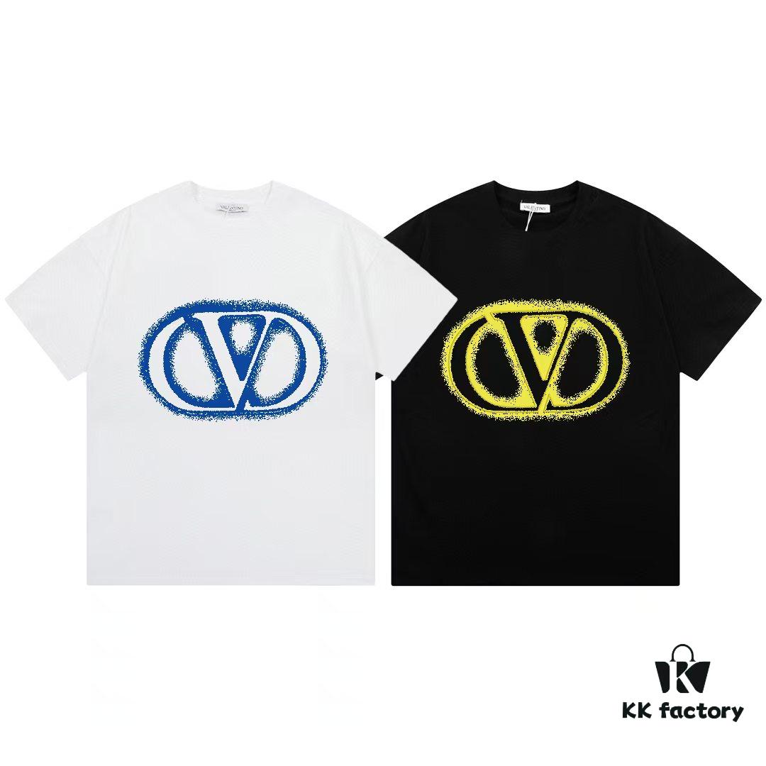 6931a482ccd8ab3d7af98d0a Valentino Unisex Casual Short-Sleeve T-Shirt with Signature Logo Print