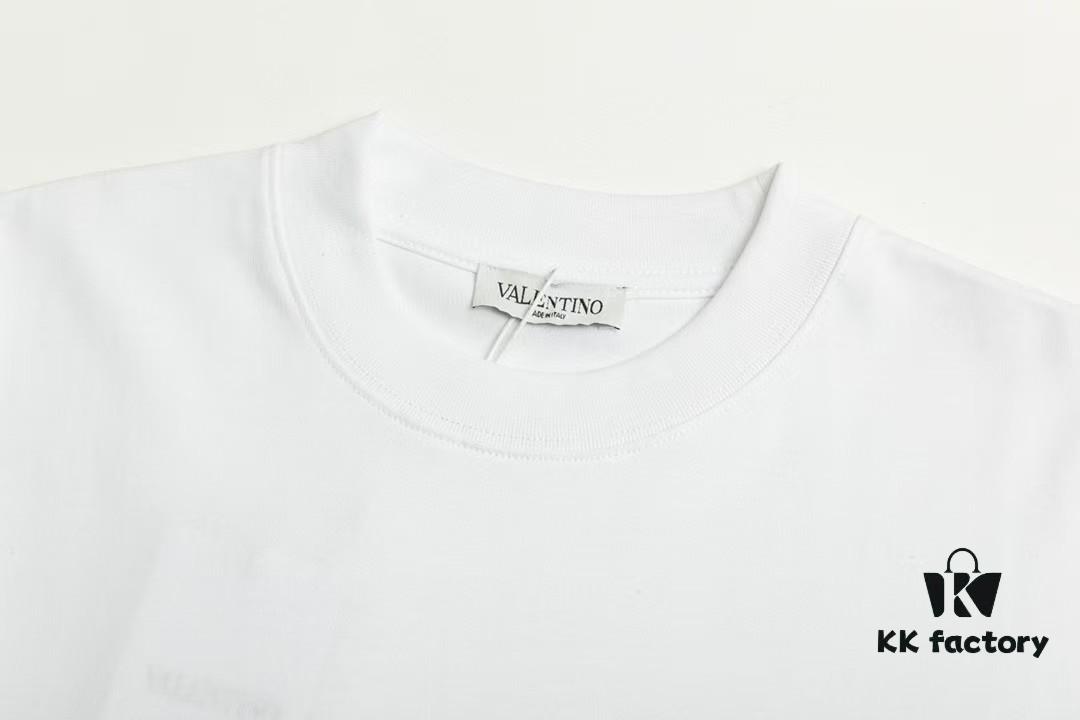 6931a482ccd8ab3d7af98d12 Valentino Unisex Fashion Short Sleeve T-Shirt with Logo Print