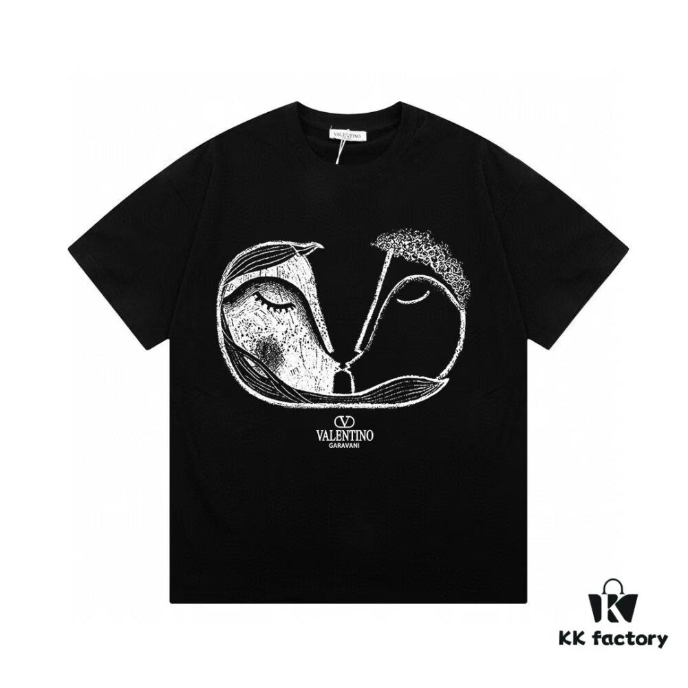 6931a482ccd8ab3d7af98d17 Valentino Unisex Casual Fashion Short-Sleeve T-Shirt with Logo Print