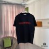 6931a483ccd8ab3d7af98d1a VALENTIN* Valentino 2025 Summer New Arrival Unisex Short Sleeve T-Shirt with Unique Letter Logo 3D Silicone Print Custom 300g Fabric