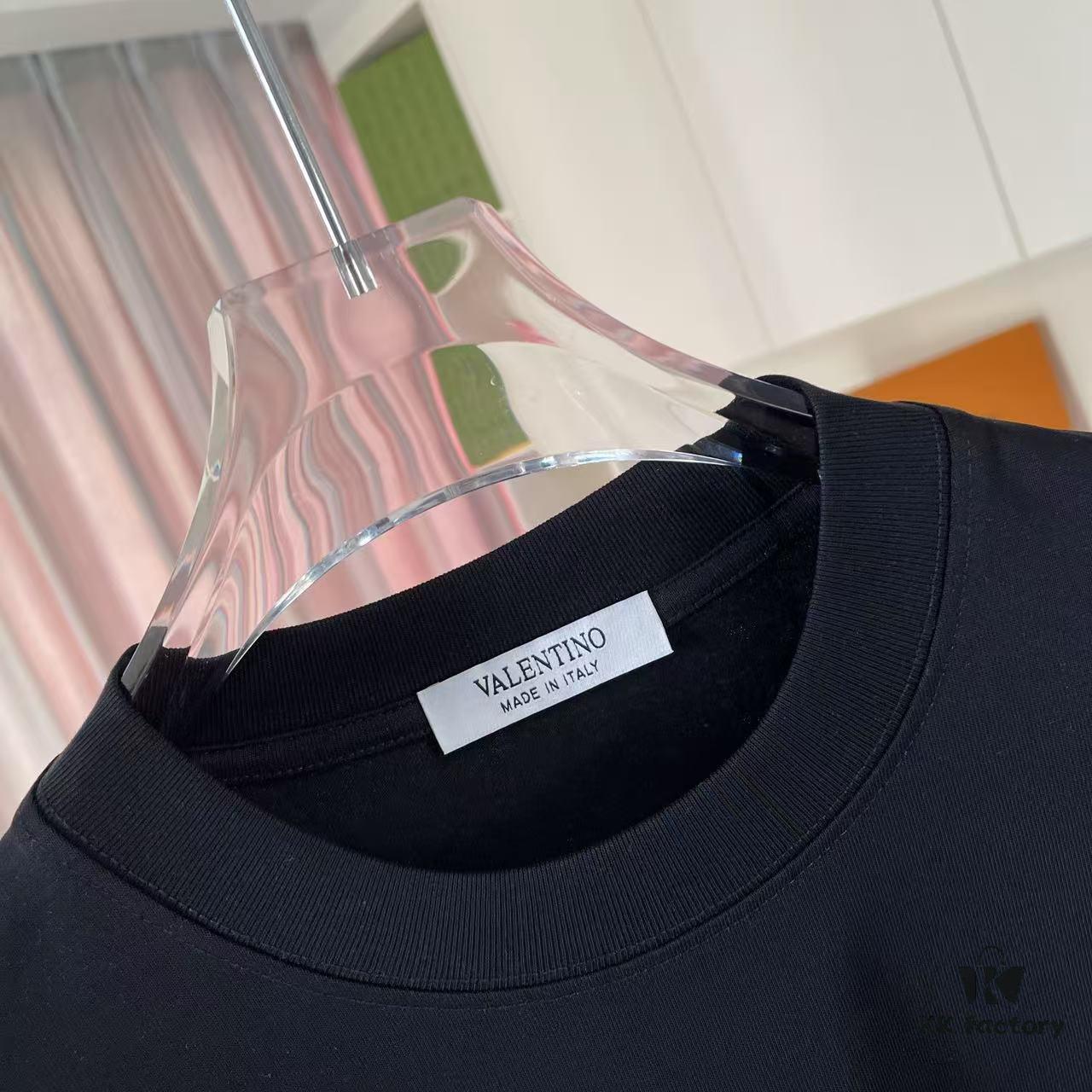6931a483ccd8ab3d7af98d1d VALENTIN* Valentino 2025 Summer New Arrival Unisex Short Sleeve T-Shirt with Unique Letter Logo 3D Silicone Print Custom 300g Fabric